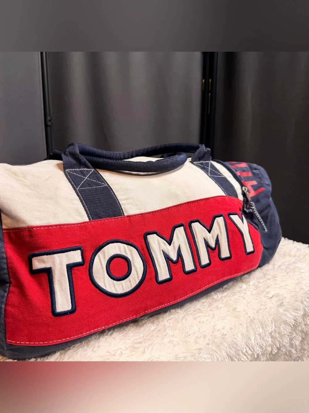 Tommy Hilfiger Bag 90s 00s Y2k Gym Work-out Sports Travel Carry-all Duffle